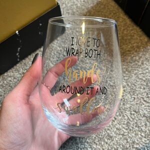Wine glass - joke gift / white elephant gift